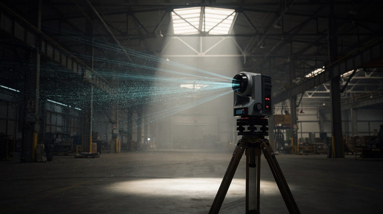 Terrestrial LiDAR laser scanning producing a point cloud
