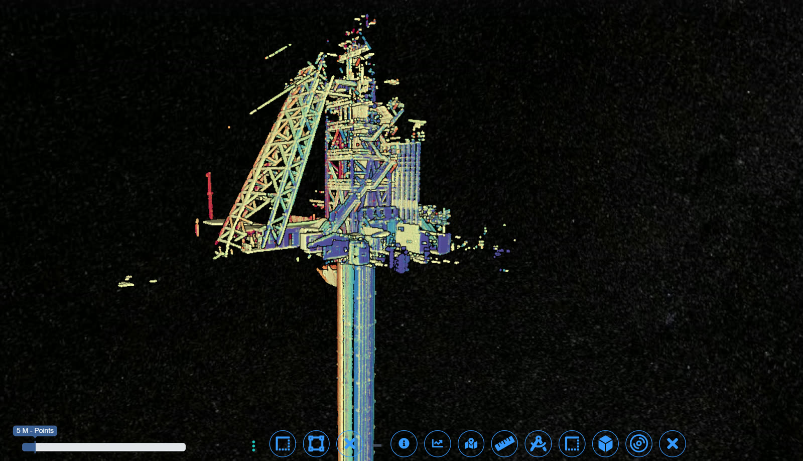 A full-depth mine shaft reconstructed as a measurable 3D point cloud