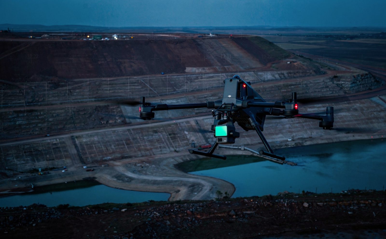 Drone monitoring of tailings storage facility
